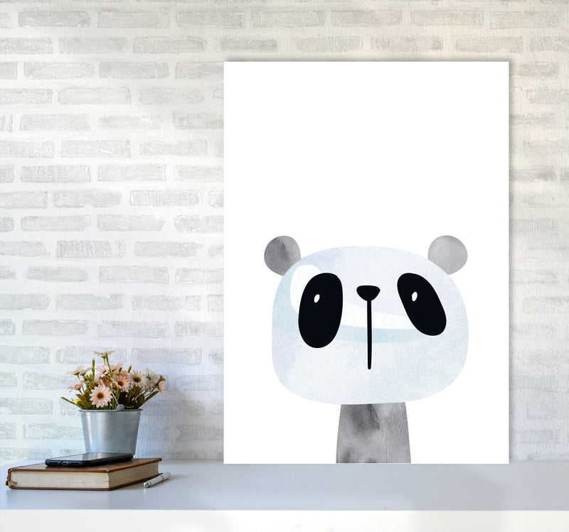 Scandi Panda Watercolour Framed Nursey Wall Art Print A1 Black Frame