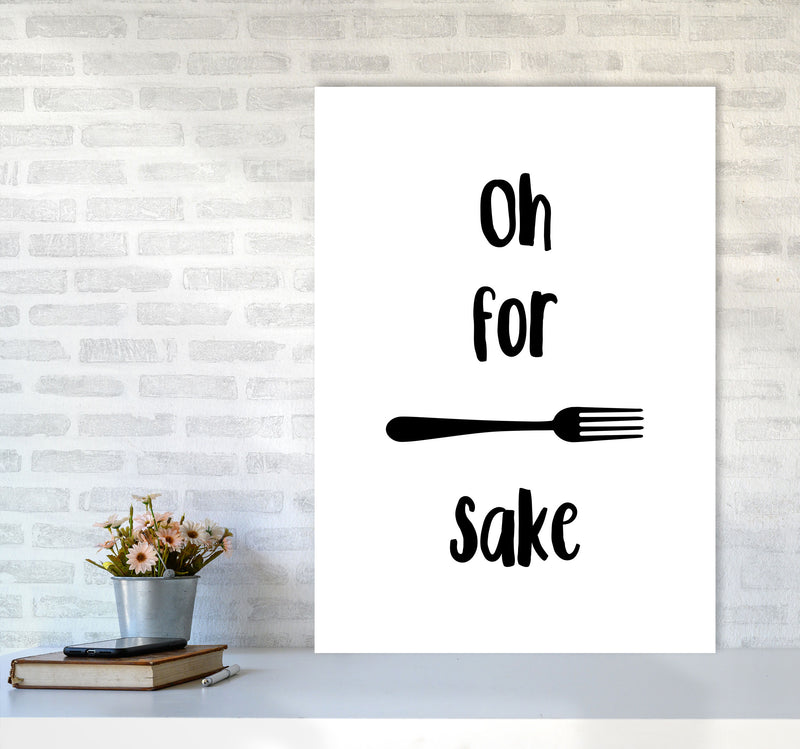 Forks Sake Framed Typography Wall Art Print A1 Black Frame
