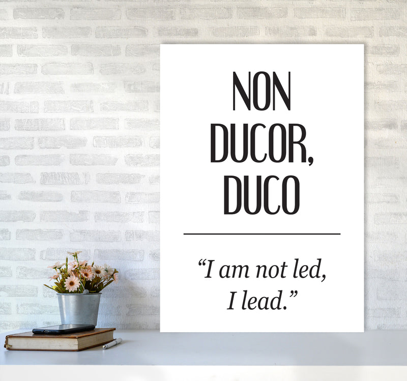 Non Ducor, Duco Framed Typography Wall Art Print A1 Black Frame