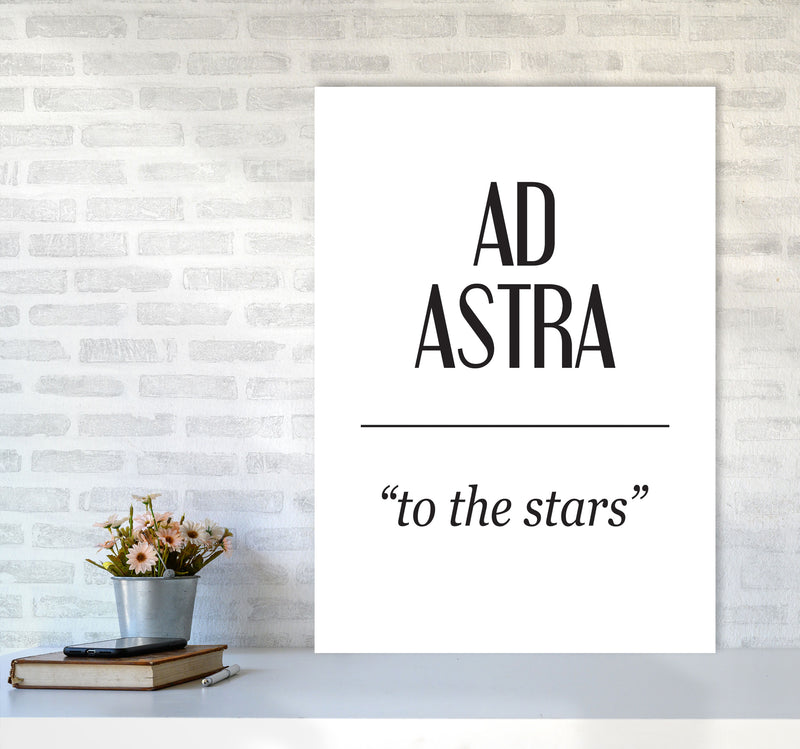 Ad Astra Framed Typography Wall Art Print A1 Black Frame