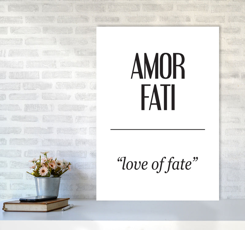 Amor Fati Framed Typography Wall Art Print A1 Black Frame