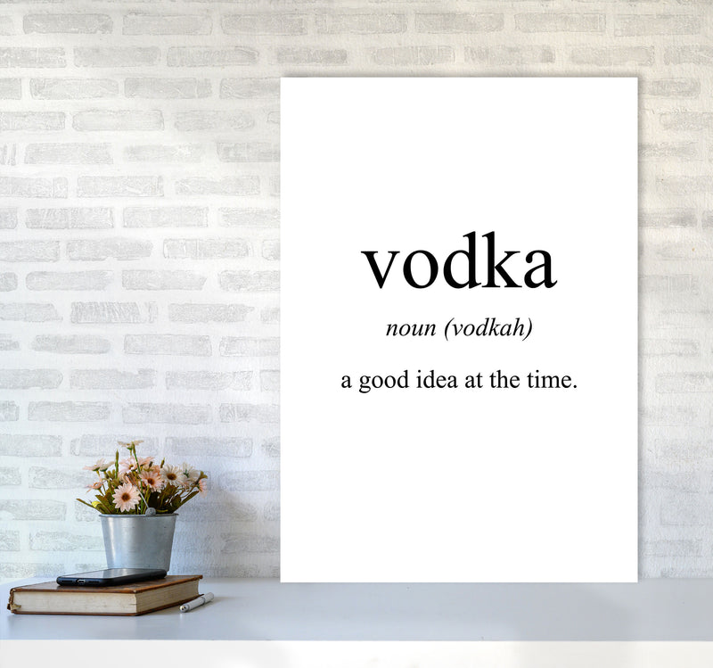 Vodka Modern Print, Framed Kitchen Wall Art A1 Black Frame
