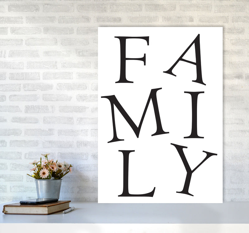 Family Framed Typography Wall Art Print A1 Black Frame