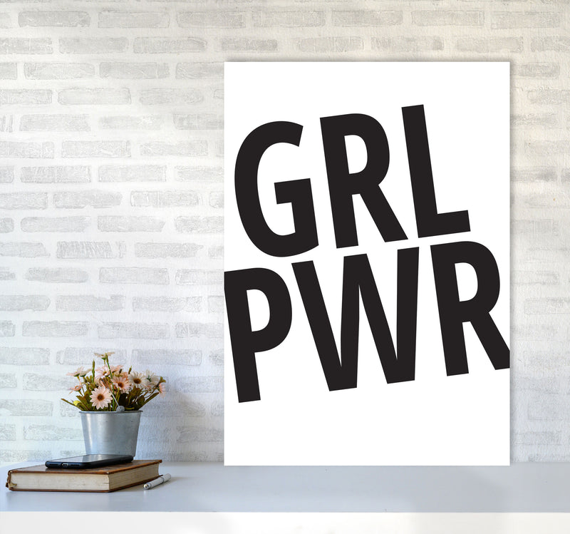 Girl Power Framed Typography Wall Art Print A1 Black Frame