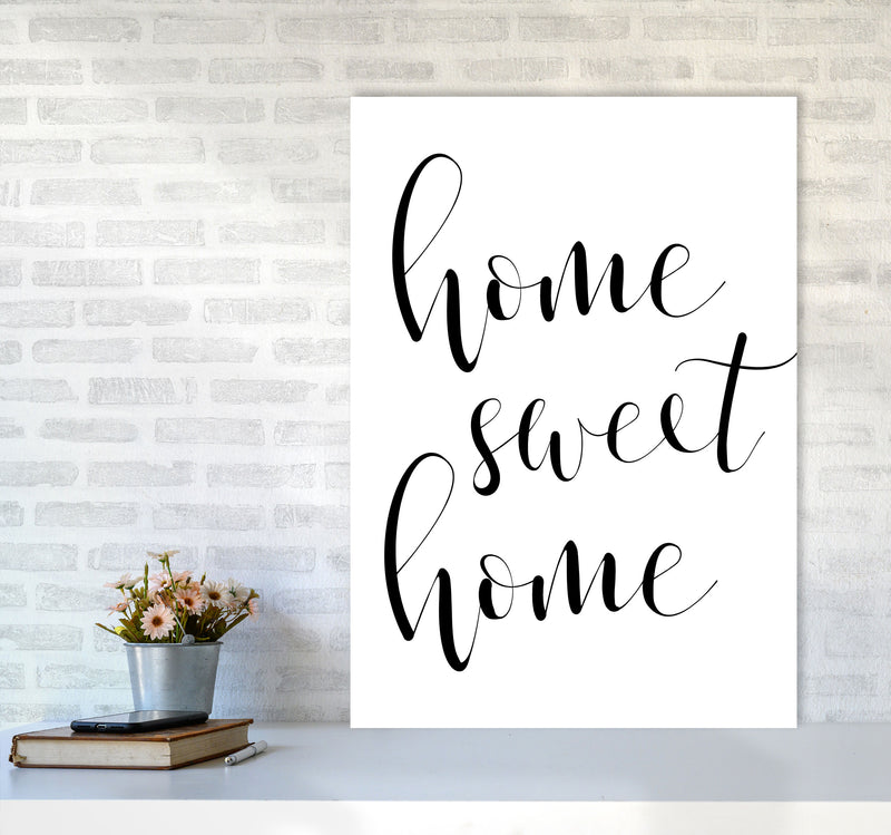 Home Sweet Home Framed Typography Wall Art Print A1 Black Frame