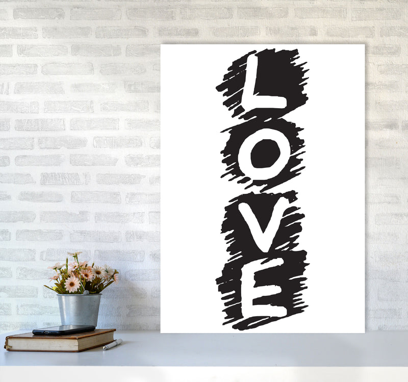 Love Framed Typography Wall Art Print A1 Black Frame