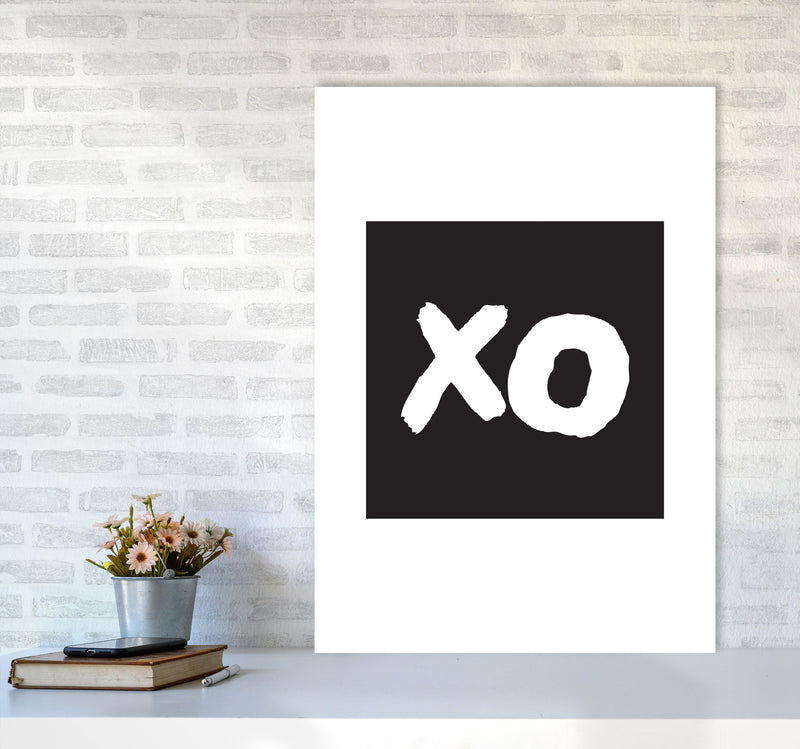 XO Black Square Modern Print A1 Black Frame