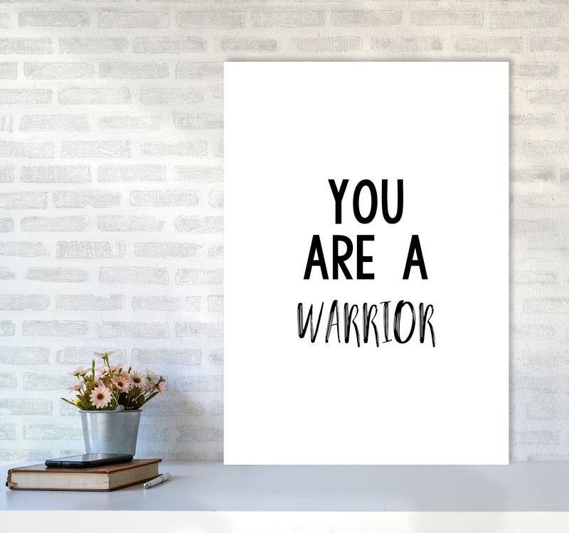 You Are A Warrior Modern Print A1 Black Frame