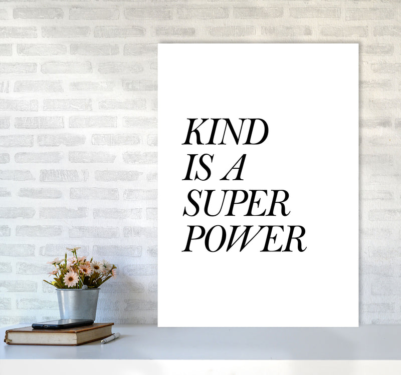 Kind Is A Superpower Framed Typography Wall Art Print A1 Black Frame