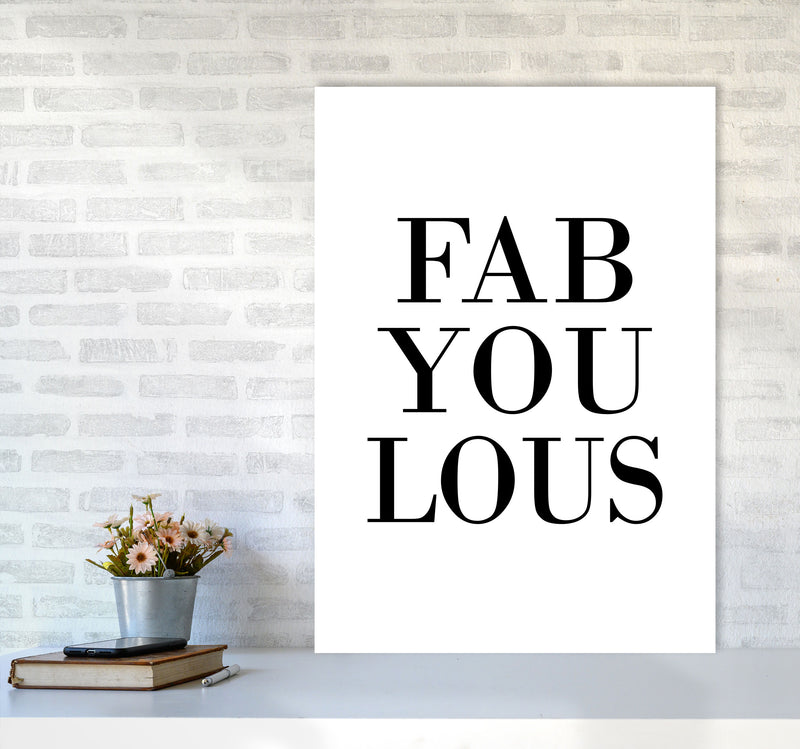 Fabyoulous Framed Typography Wall Art Print A1 Black Frame