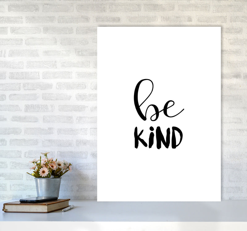 Be Kind Framed Typography Wall Art Print A1 Black Frame