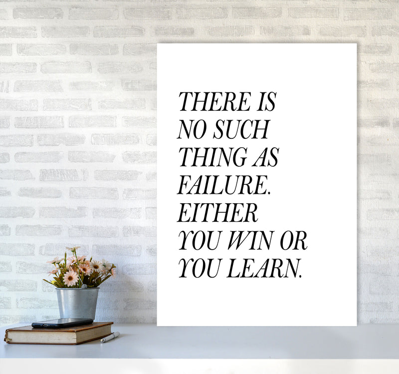 No Such Thing As Failure Framed Typography Wall Art Print A1 Black Frame