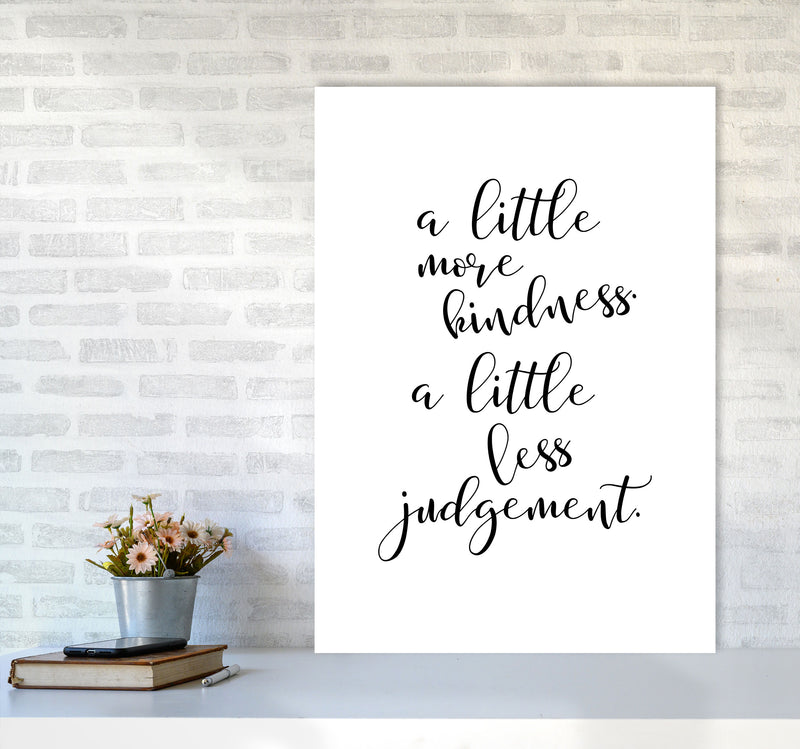 A Little More Kindness Framed Typography Wall Art Print A1 Black Frame