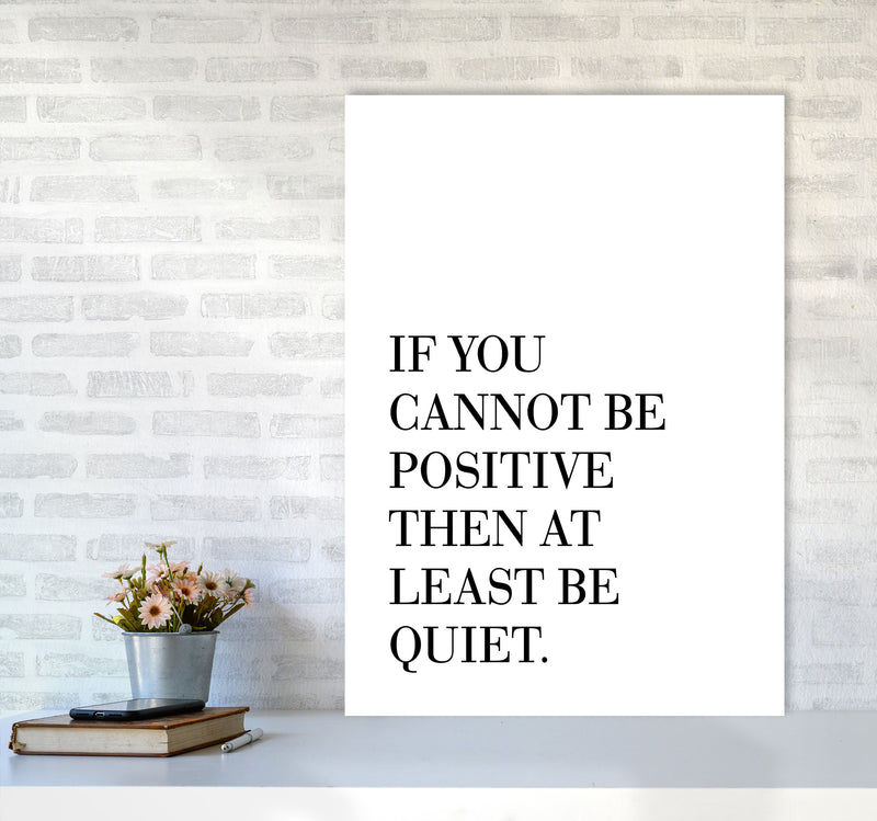 Be Quiet Framed Typography Wall Art Print A1 Black Frame