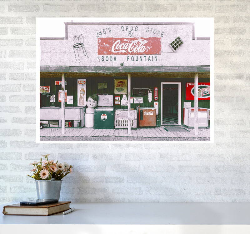Coca Cola Shop Modern Print A1 Black Frame