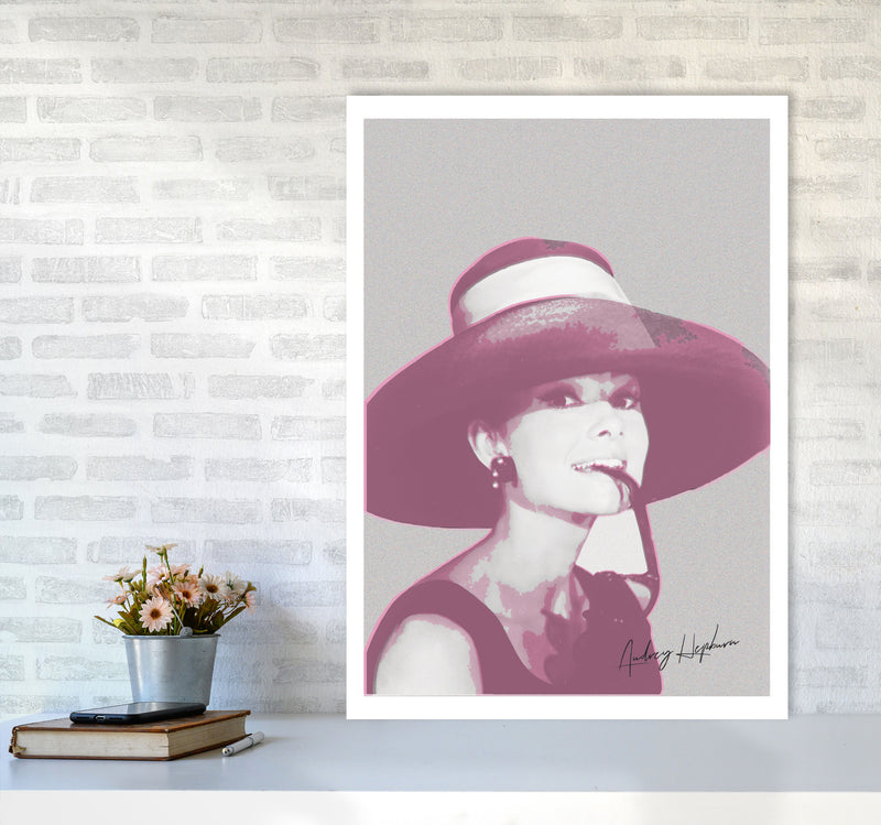 Audrey Hepburn Vintage Modern Print A1 Black Frame
