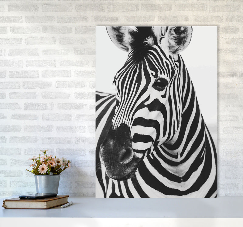 Black And White Zebra Modern Print Animal Art Print A1 Black Frame