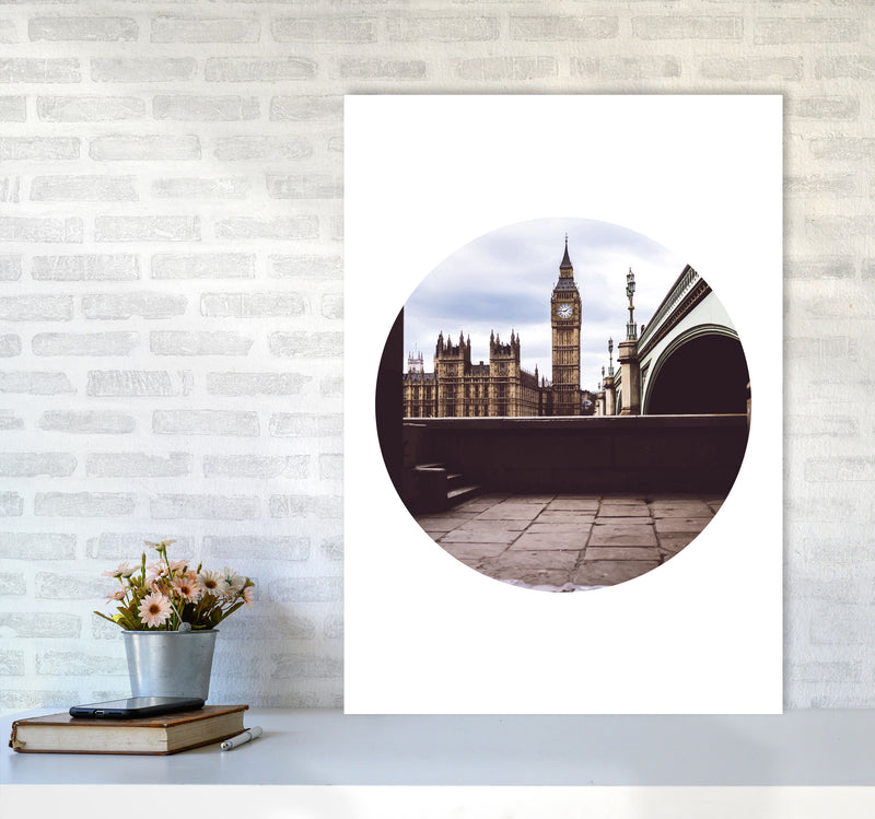 London Big Ben Modern Art Print, Framed Wall Art A1 Black Frame