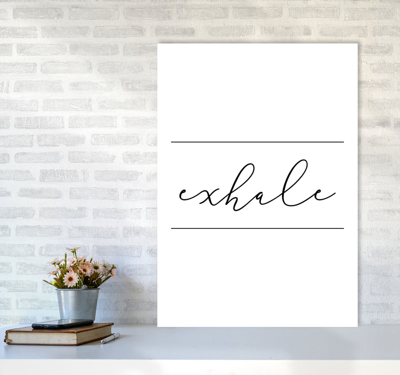 Exhale Framed Typography Wall Art Print A1 Black Frame