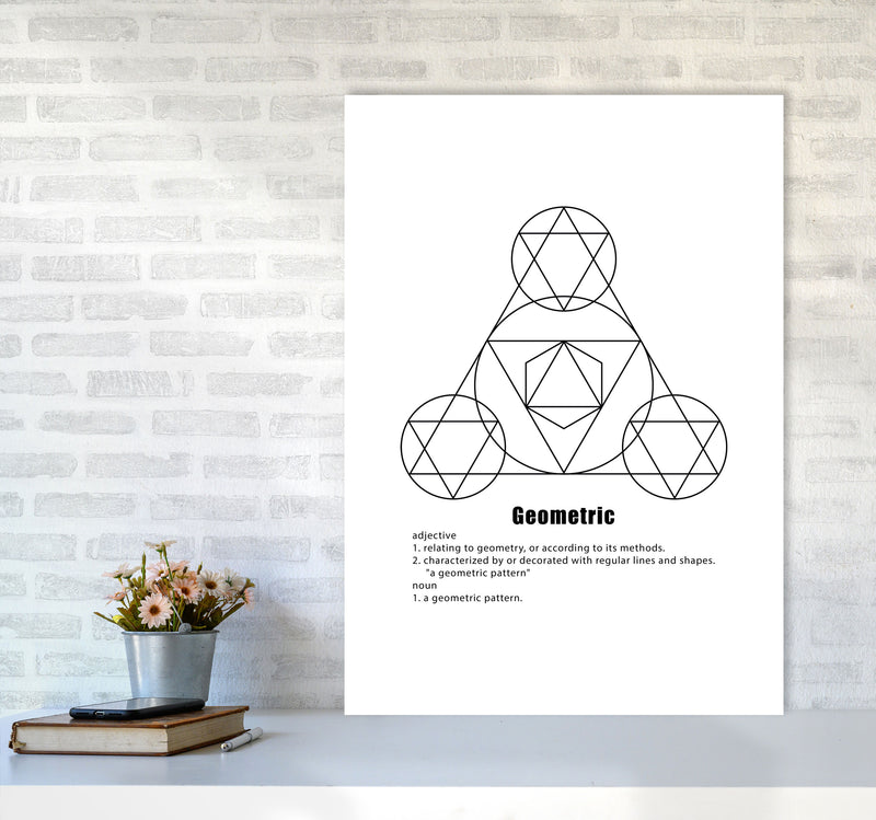 Geometric Meaning 1 Modern Print A1 Black Frame