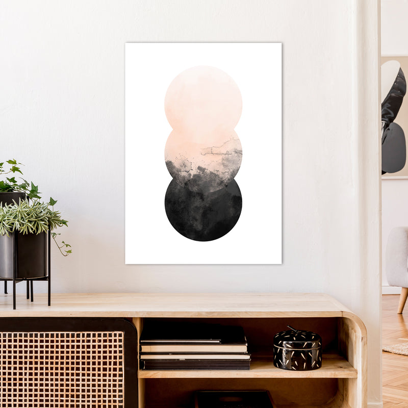Nude And Black Watercolour 5 Art Print by Pixy Paper A1 Black Frame