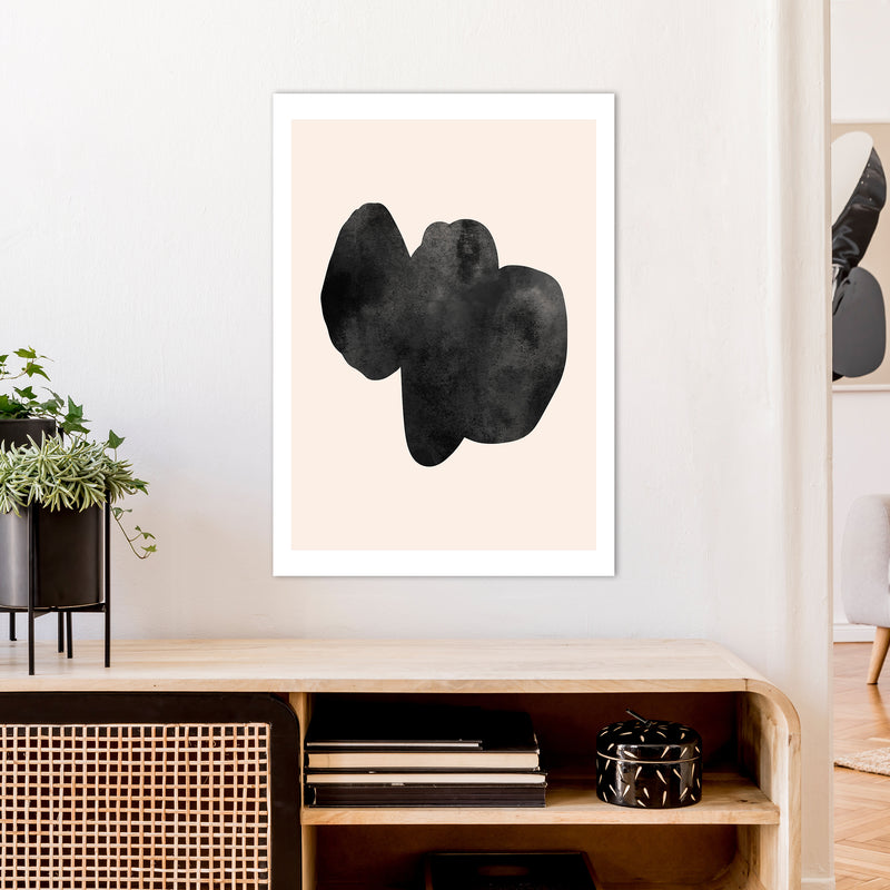 Nude And Black Watercolour 6 Art Print by Pixy Paper A1 Black Frame