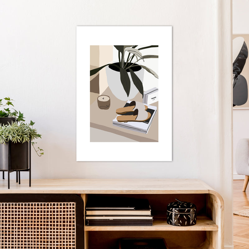 Mica Shoes And Plant N9  Art Print by Pixy Paper A1 Black Frame