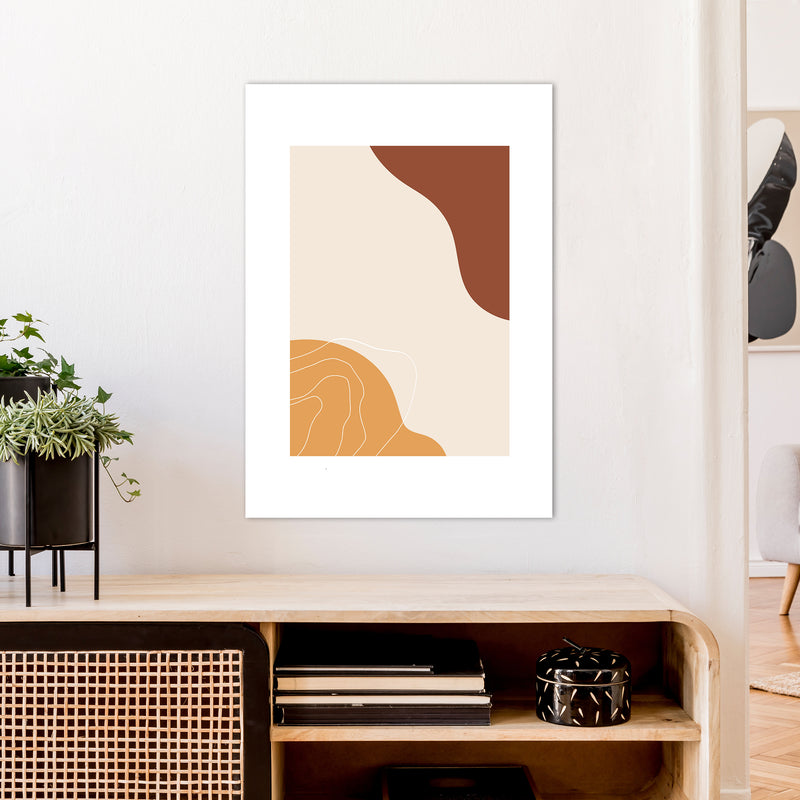 Mica Sand Abstract N27  Art Print by Pixy Paper A1 Black Frame