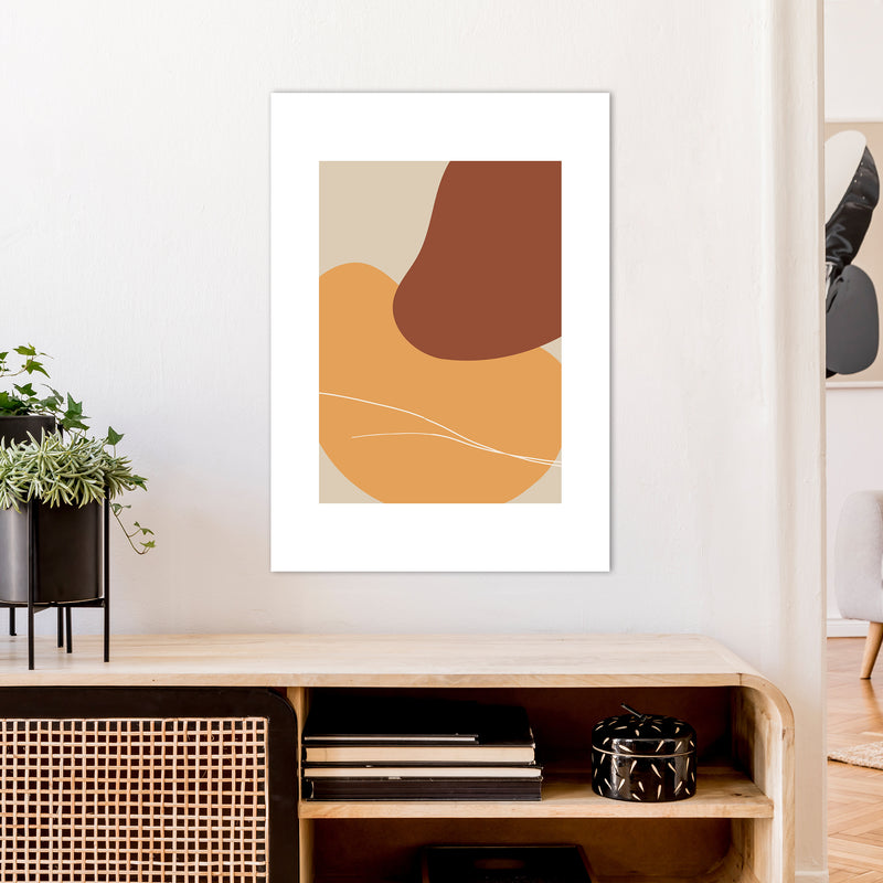 Mica Sand Abstract N28  Art Print by Pixy Paper A1 Black Frame