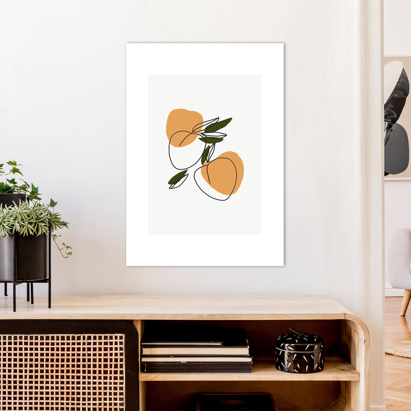 Mica Apricots N3  Art Print by Pixy Paper A1 Black Frame