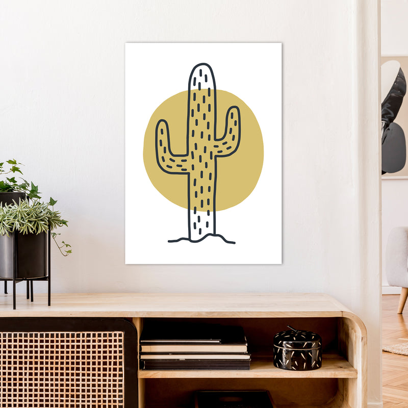 Cactus Moon  Art Print by Pixy Paper A1 Black Frame