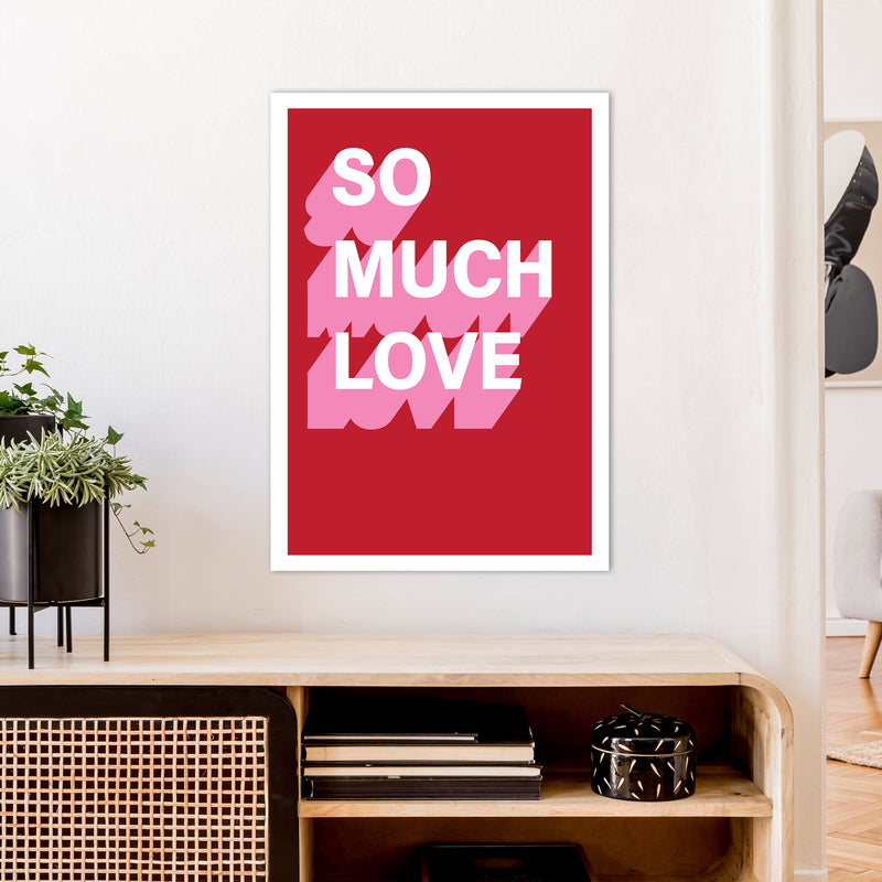 So Much Love Shadow  Art Print by Pixy Paper A1 Black Frame