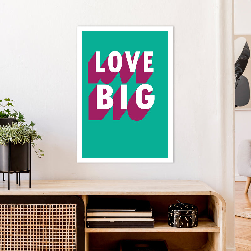 Love Big Shadow  Art Print by Pixy Paper A1 Black Frame