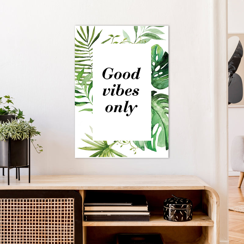 Good Vibes Only Exotic  Art Print by Pixy Paper A1 Black Frame