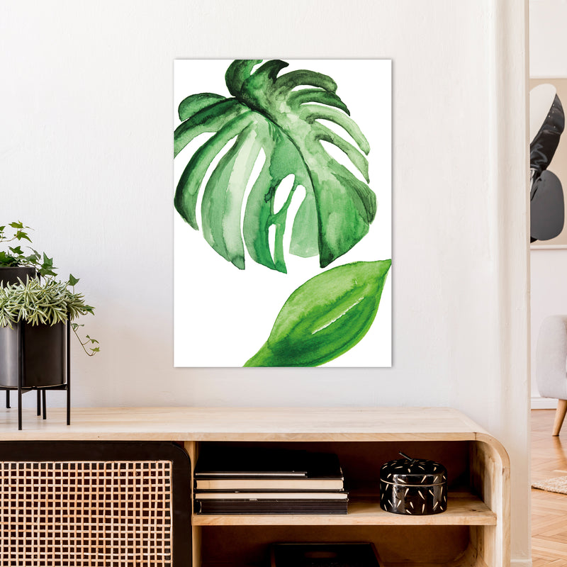 Large Leaf Exotic  Art Print by Pixy Paper A1 Black Frame