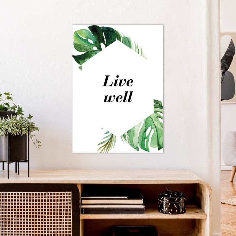 Live Well Exotic  Art Print by Pixy Paper A1 Black Frame
