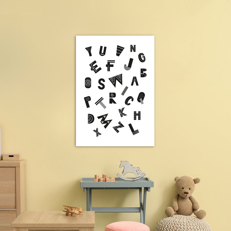 Jumbled Alphabet  Art Print by Pixy Paper A1 Black Frame