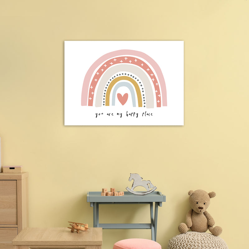 You Are My Happy Place Rainbow  Art Print by Pixy Paper A1 Black Frame