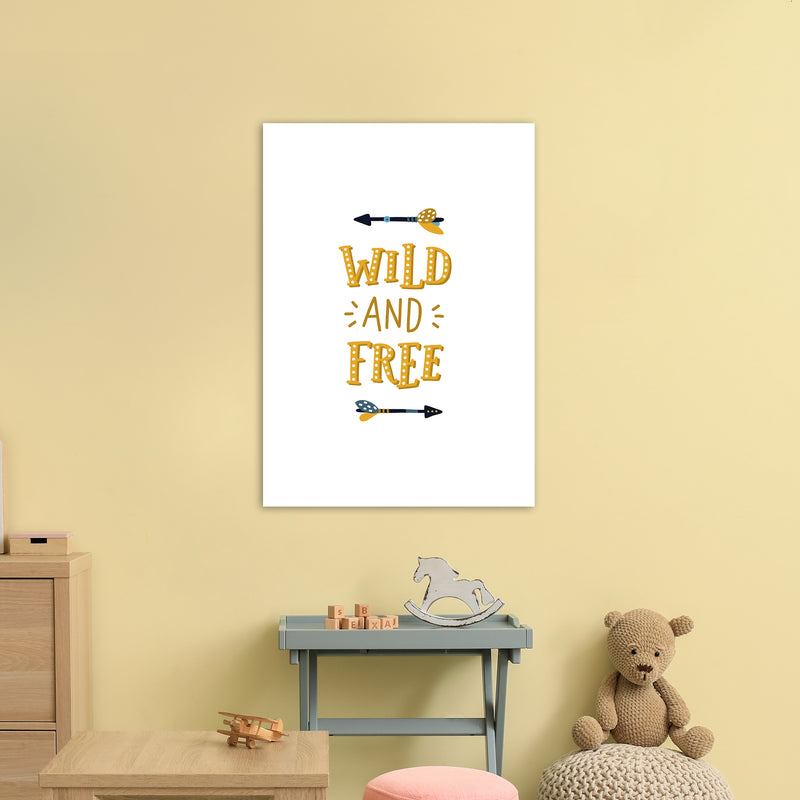 Little Explorer Wild And Free  Art Print by Pixy Paper A1 Black Frame