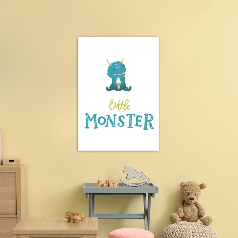 Little Monsters Ice Cream  Art Print by Pixy Paper A1 Black Frame