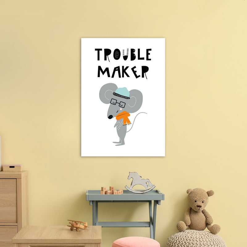 Trouble Maker Animal Pop  Art Print by Pixy Paper A1 Black Frame