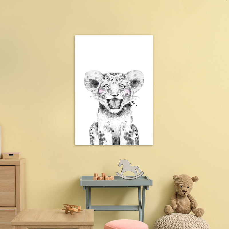 Safari Babies Tiger  Art Print by Pixy Paper A1 Black Frame