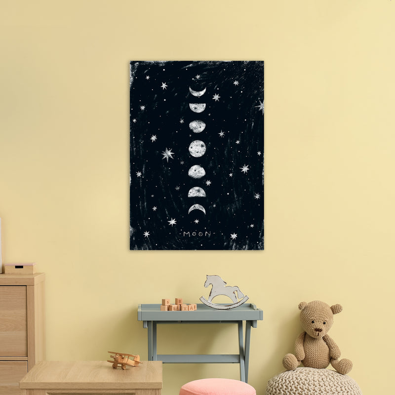 Phases Of The Moon  Art Print by Pixy Paper A1 Black Frame