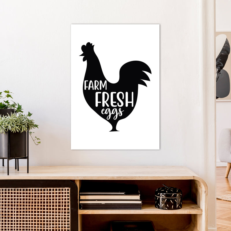 Farm Fresh Eggs  Art Print by Pixy Paper A1 Black Frame