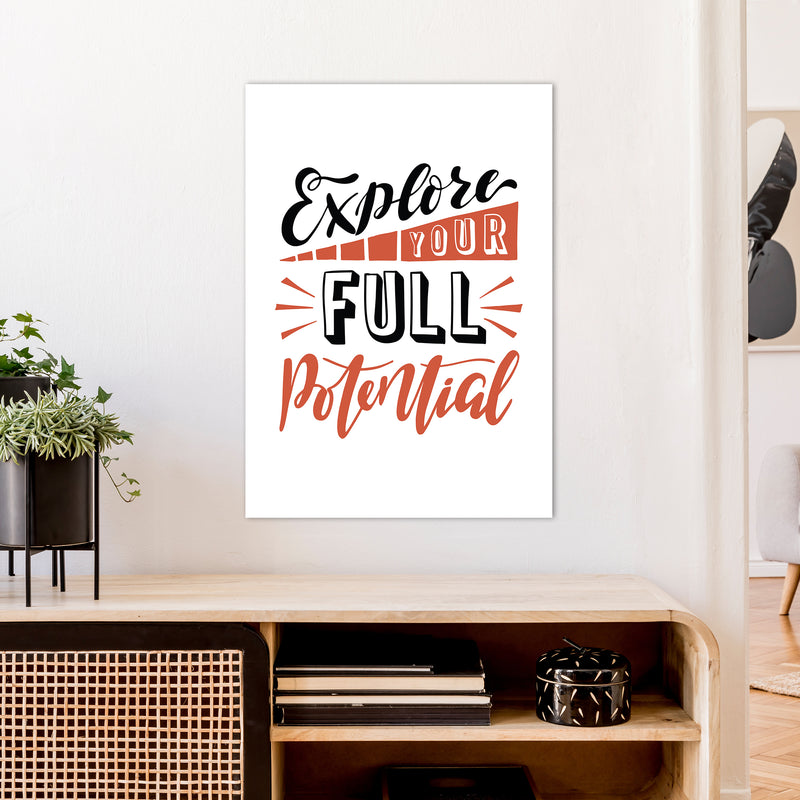 Explore Your Full Potential  Art Print by Pixy Paper A1 Black Frame