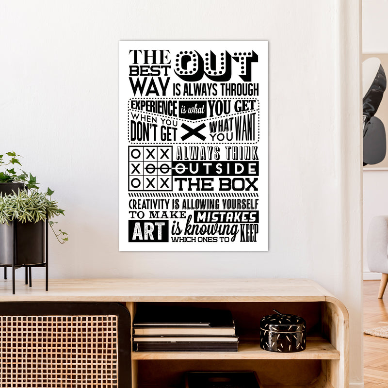 The Best Way Out Vintage  Art Print by Pixy Paper A1 Black Frame