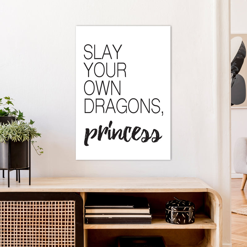 Slay Your Own Dragons  Art Print by Pixy Paper A1 Black Frame