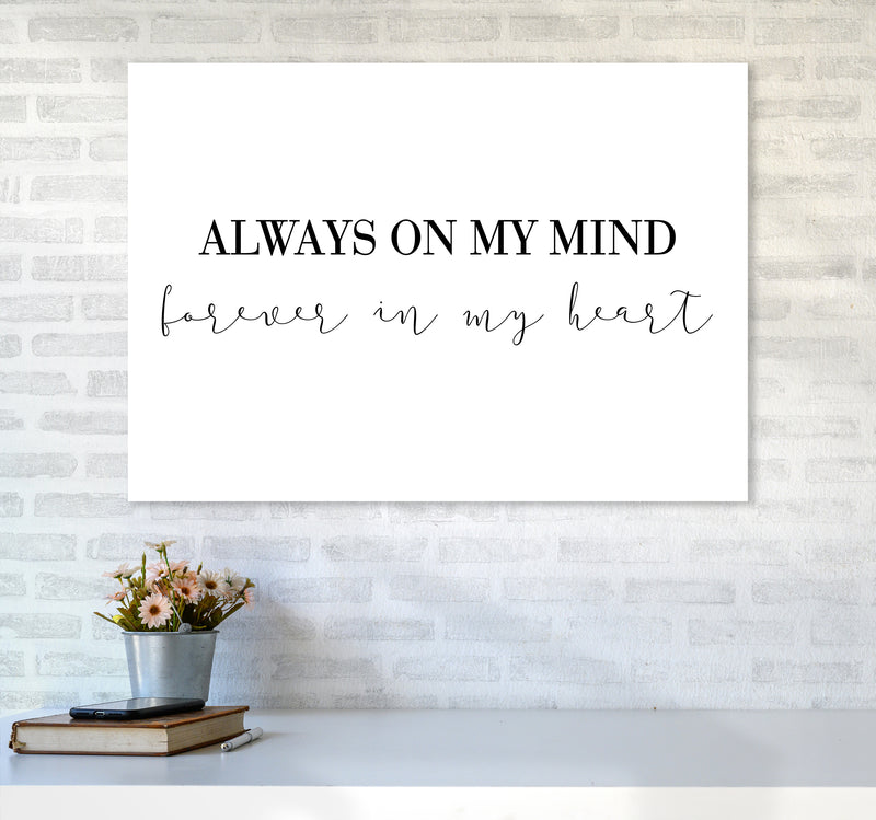 Always On My Mind  Art Print by Pixy Paper A1 Black Frame