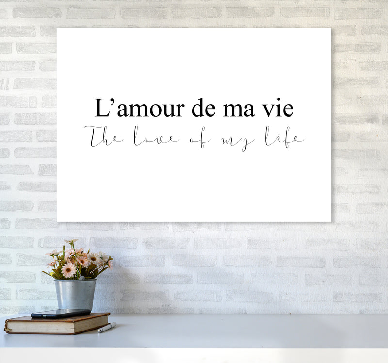 L'Amour De Ma Vie  Art Print by Pixy Paper A1 Black Frame
