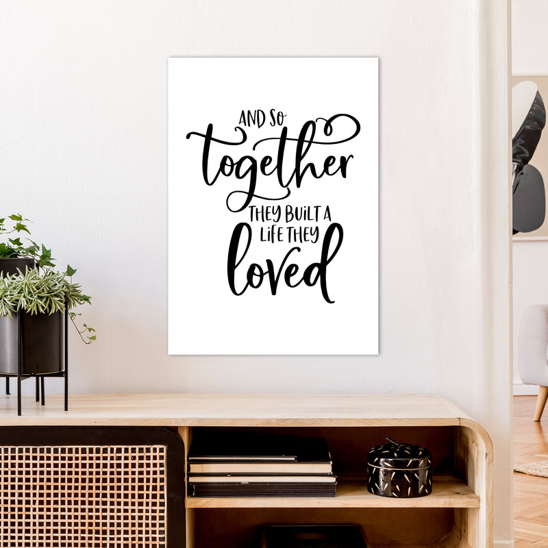 And So Together  Art Print by Pixy Paper A1 Black Frame